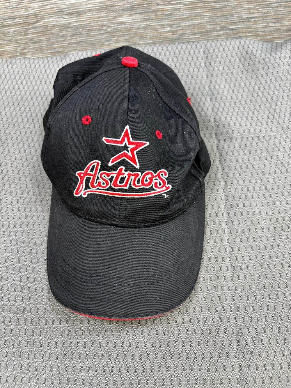 Houston Astros Hat Cap Strap Back One Size Black MLB Baseball Tournament Apparel